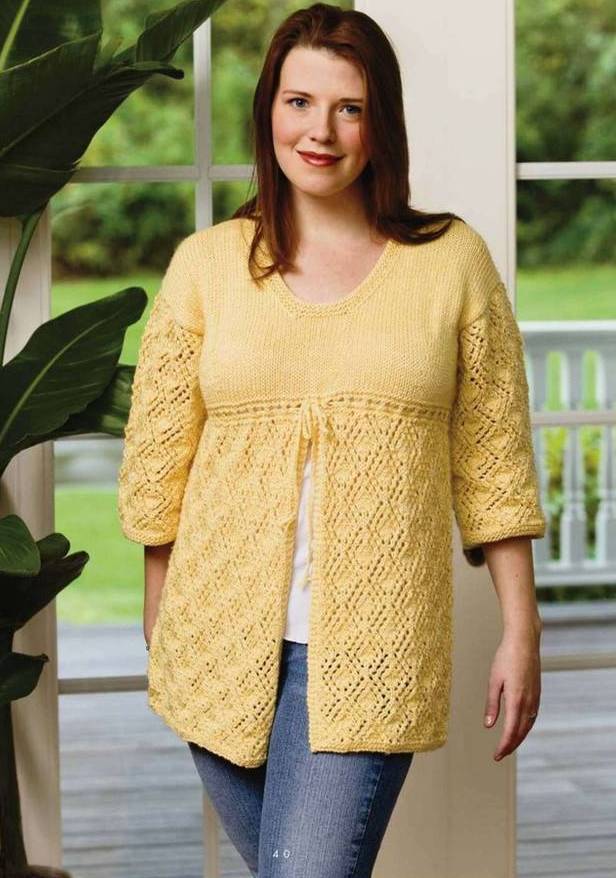 Вязаные кофты для полных моделей Вязаные кофты для полных моделей